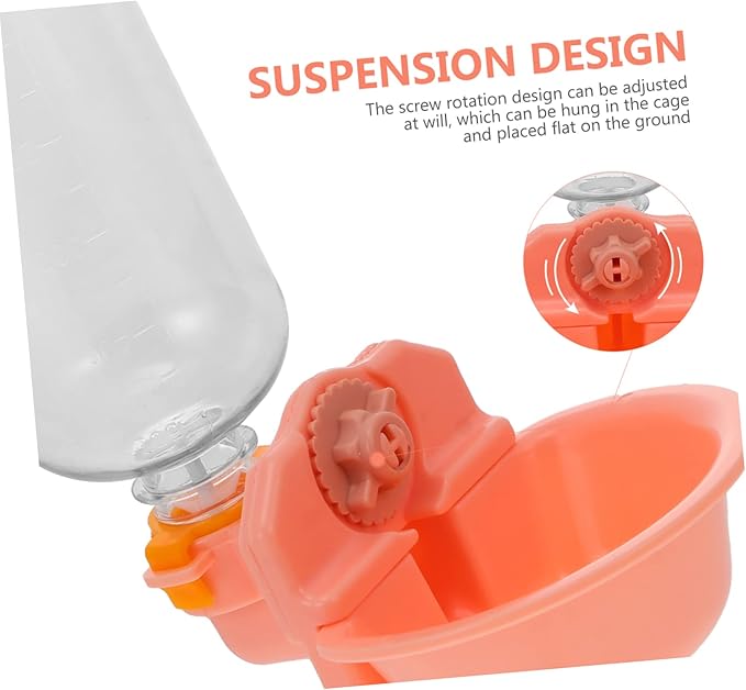 Happyyami 1pc Automatic Pet Water Dispenser Hanging Drinkers for Cats and Dogs Feeder for Home and Travel Use