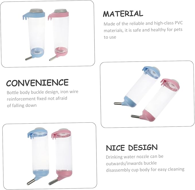 TOYANDONA 2pcs Pet Water Feeder Automatic Nozzle for Cats Dogs Pet Water Bottle Dog Cage Accessories