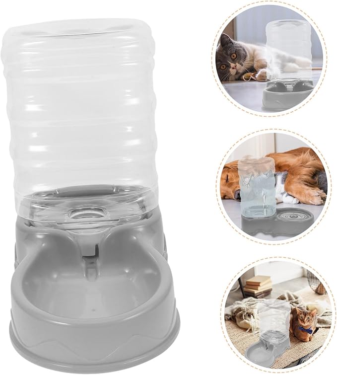 Automatic Dog Feeder Water Dispenser Gravity Pet Drinking Bowl Shatter Resistant Dog Feeder Bowl Easy to Fill Practical Pet Accessory