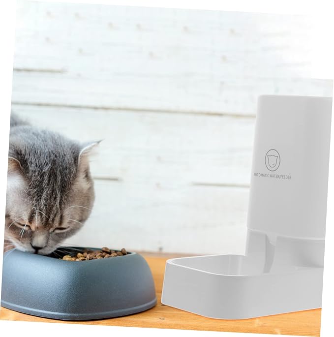 1pc Automatic Pet Water Bowl Drinking Feeder for Dogs Cats Rabbits Easy to Clean White Reduces Wet Hair Ensures Fresh Water Supply