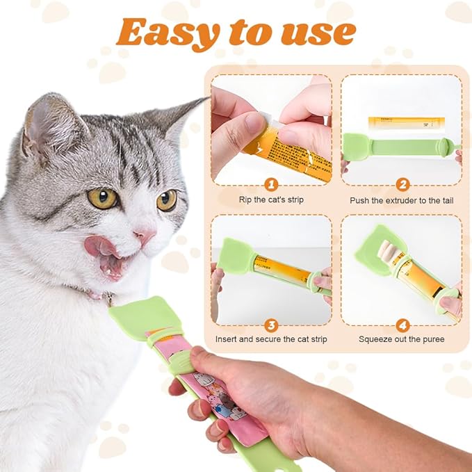 4pcs Wet Food Liquid Snack Dogs Dispenser Convenient Safe Cat Strip Feeder