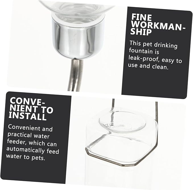 Toyvian 2 Pcs Automatic PET Water Dispenser Hanging Cat Dog Water Feeder Ball 500ml Capacity Bottle for Home Use Convenient Drinking Device