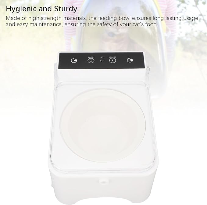 Automatic Cat Feeder, Cat Automatic Sensing Feeder with Transparent Lid, Induction Lid Opening Smart Dog Cat Bowl, Automatic Cat Food Dispenser, Cat Dog Feeder Bowl for Home