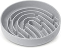 Coomazy Large Silicone Slow Feeder Dog Bowls, Interactive Puzzle Toy for Pets Food Training, Keeps Dogs Busy, Prevents Puppy Overeating (Smoke Gray, Large: 3.2Cup)
