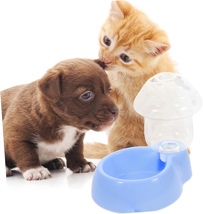 balacoo Automatic Pet Water Dispenser for Cats and Dogs Mushroom Shape Gravity Waterer Capacity Material Easy to Clean for Home Use