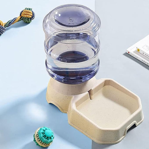 3.8L Big Capacity Automatic Dog Food Feeder Water Set Unplugged Fountain Dispenser Waterer Self Feeding Bowl For Small Large Pet Dog Cat Puppy Pet water dispenser (Size : Feeders) (Water dispensers)