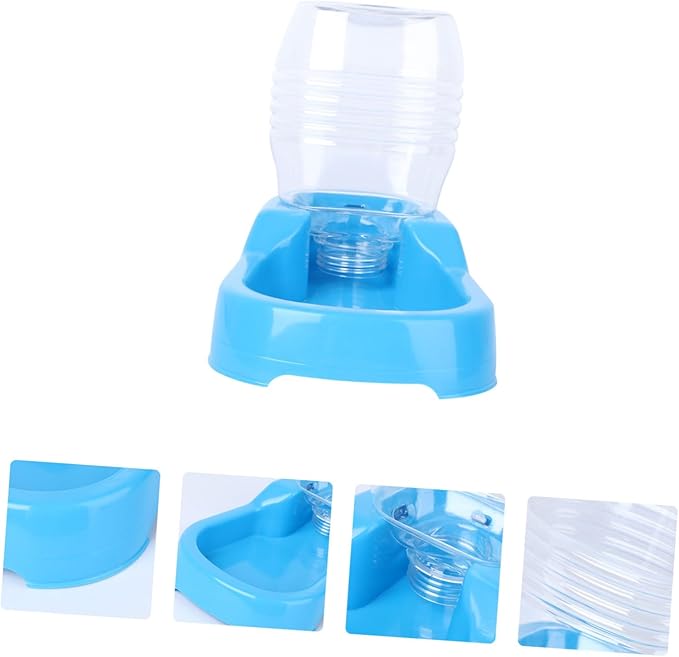 Blue Pet Water Feeder Creative Automatic Water Dispenser for Dogs and Puppies Practical Pet Drinking Tool Unique Non Overturn Design Safe and Material