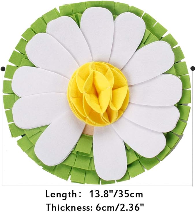 Pet Snuffle Mat Dog Feeding Mat,Bite-Resistant Dog Sniffing Pad, Nose Work Blanket Non Slip Pet Activity Mat,Dog Training Pad Non-Slip Woven Encourages Natural Foraging Skills 13.8" X 13.8"