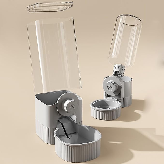 HUANGANG Clear Pet Feeders Bowl Dog Feeders Small Dogs Cats Drinking Bowl Large Capacity Cage Water Feeders Food Bowl