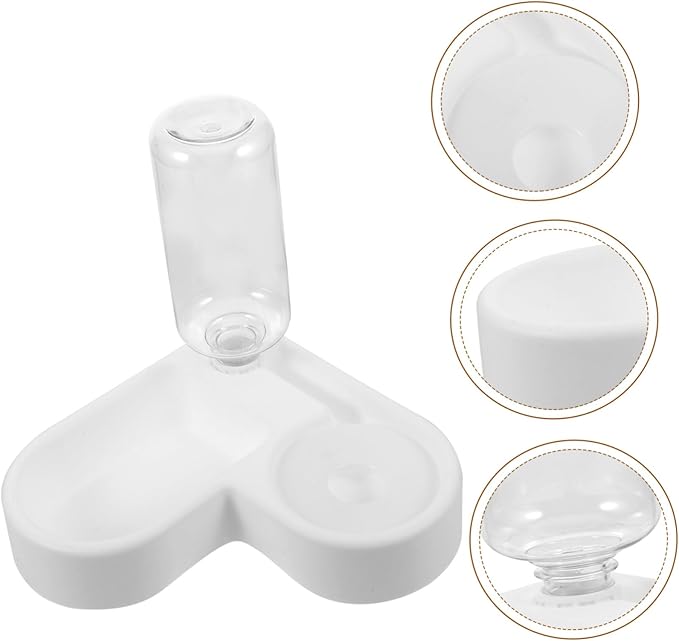 Automatic Water Feeder Cat Food Bowl Unique Design Easy to Clean Non-tip Pet Feeding Station for Cats and Dogs for Home Use with Detachable Water Bottle