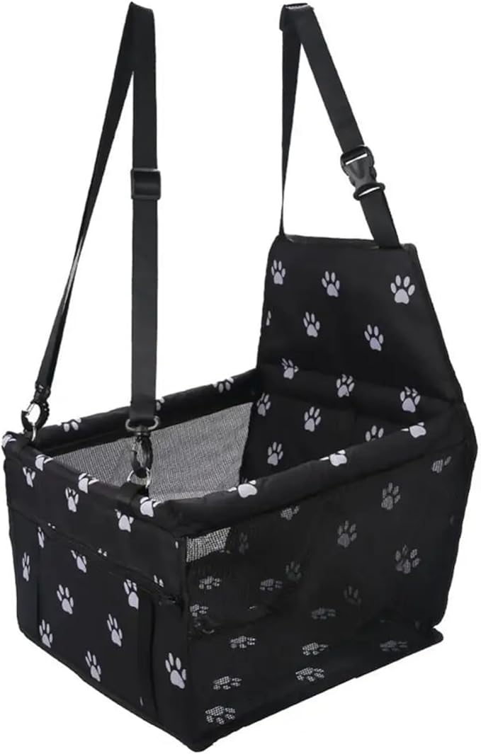 ASkinds Dog Car Seat Puppy Portable Pet Booster Car Seat, Pet Car Seat Bag Elevated Car Seat for Small to Medium Dogs Cats Pets(Black)