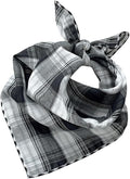Double Layers Two Tones Dog Cotton Square Bandana Bibs Scarf Kerchief for Small Medium Dogs Boy or Girl - DCB05 B&G
