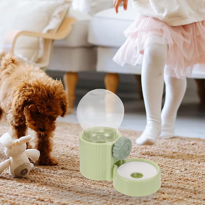 KESYOO Automatic Hanging Water Dispenser for Cats and Dogs, 2 Pieces, Anti-Overflow Design, Green, Practical Feeder for Cages and Small Pets