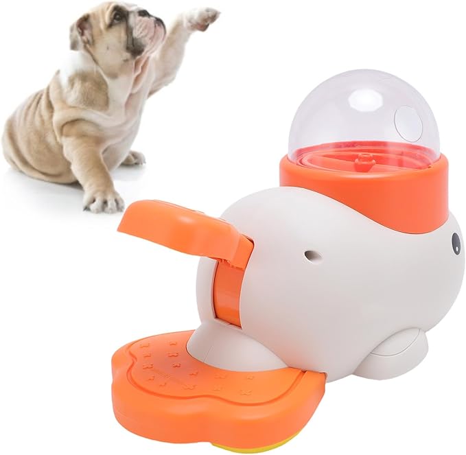 Dog Treat Dispenser Toy, Large Capacity Automatic Training Smart Interactive Pet Feeder Pet Food Treat Feeding Dispenser for Small Medium Dogs and Cats