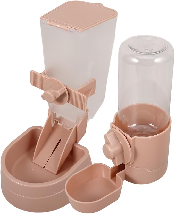 BESPORTBLE 1set Automatic Hanging Pet Water and Food Dispenser Feeder for Cats Dogs and Animals Leak Design Safe for Cages and Crates