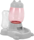 Automatic Pet Feeder Water Dispenser for Cats and Dogs Durable -Skid Design Easy to Clean Feeding Bowl for Kittens and Puppies Grey