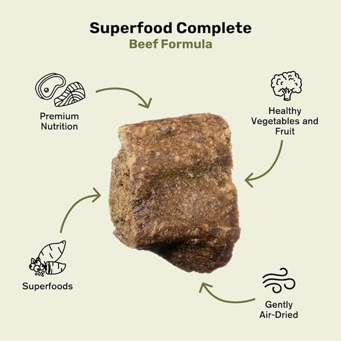 BADLANDS RANCH by Katherine Heigl – Superfood Complete Air-Dried Beef Dog Food – High Protein with Superfoods for Daily Wellness & Consistent Nutrition – 64 oz (Pack of 4)