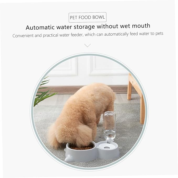 VICASKY Pet Water Dispenser and Feeder Bowl Automatic Dog Water Bowl with Unique Spill Design for Pets Easy to and Refillable