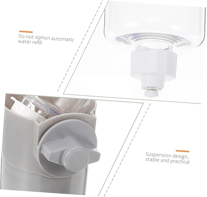 Automatic PET Water Feeder Hanging Dog Water Dispenser for Cats and Dogs Tip Design 2L Capacity Plastic