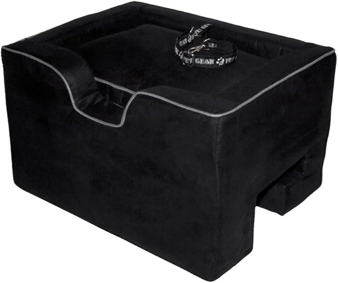 Pet Gear Lookout Booster Car Seat, Removable Comfort Pillow, Safety Tether Included, Installs in Seconds, No Tools Required, 3 Colors