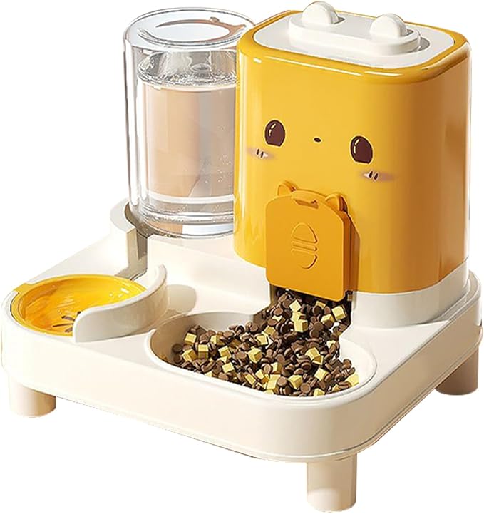 2 in 1 Dog Food Dispenser - Automatic Feeder with Water Bowl, Function Food Storage | Detachable Waterer, Convenient Travel and Home Feeding Station, Portable Care Accessory for Dogs,