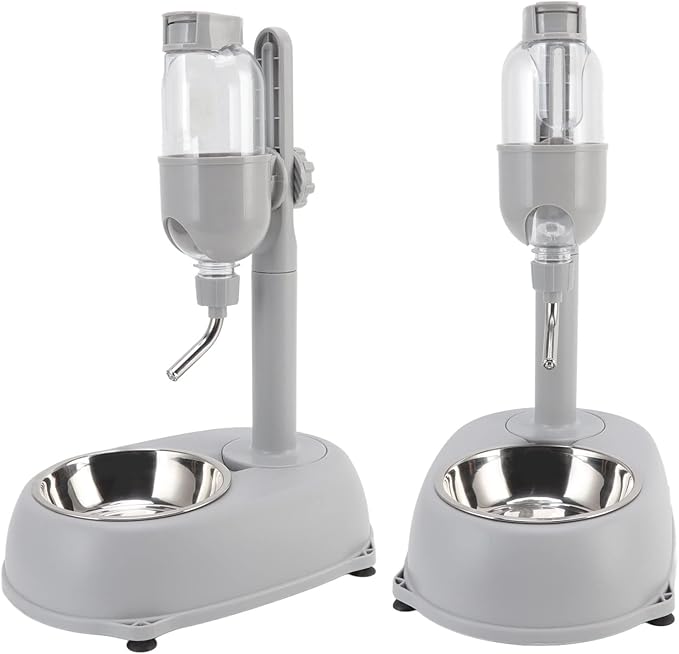 Pet Water Dispenser, Cat Water Dispenser Dog Kennel Drinker 500ml Automatic Water Food Feeder Bowl Bottle Dog Water Bowl Dispenser for Puppy, Kitten, Cats, Rabbits, Guinea Pig,