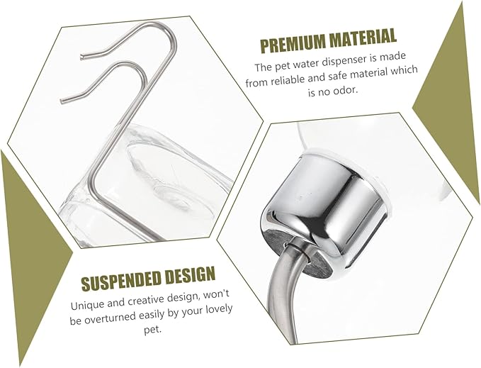 HANABASS Roller Ball Pet Water Bottle Automatic Dog Waterer Leak-Resistant Easy Pet Water Dispenser