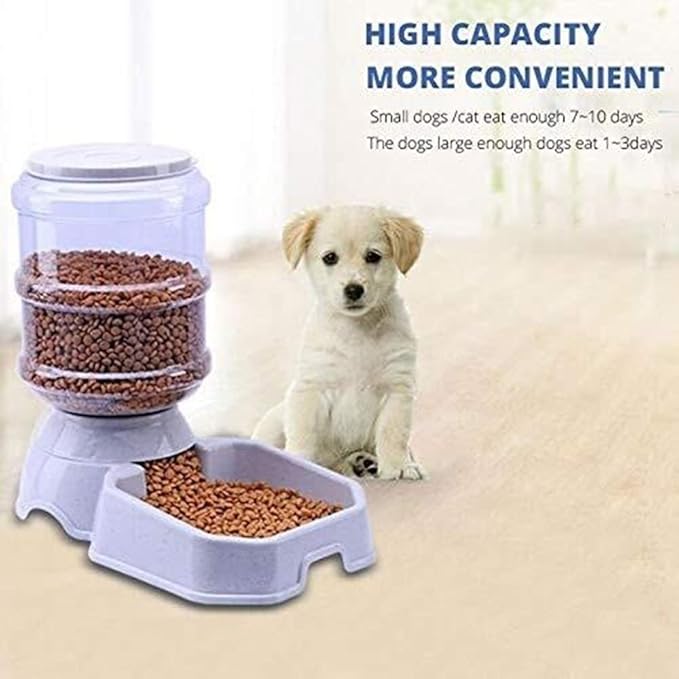 feeders LargeCapacity Automatic Feeder 3.8L Pet Cat Dog Feeder Bowl Plastic PP