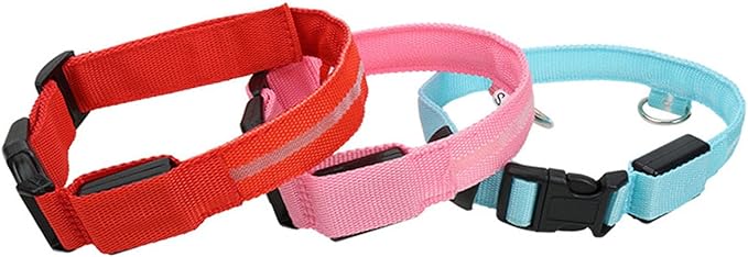 Adjustable Glowing Collar for Small Large Dogs Ensuring for Night Walk Multicolored Dog Collar for Large Dogs