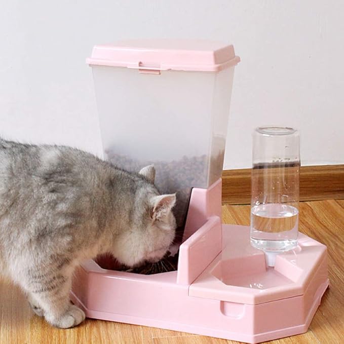 Pet Automatic Feeding and Watering Machine, 500ml Large Capacity Automatic Drinking Fountain