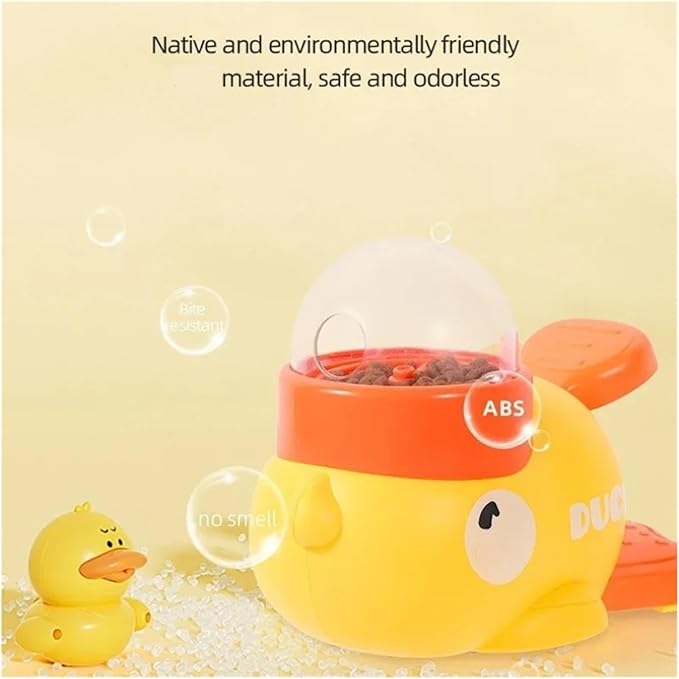 Interactive Dog Puzzle Feeder - Cartoon Duck Design, Slip Automatic Treat Dispenser for Pet Training(E)