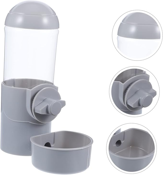 Kisangel Automatic Pet Water Dispenser for Dogs and Cats No-Leak Hanging Water Feeder Capacity Prevents Spills for Pet Cages and Travel