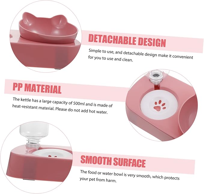 VANZACK Safe Pet Water Bowl Knock Feeder Automatic Dispenser for Cats Dogs Easy to Clean