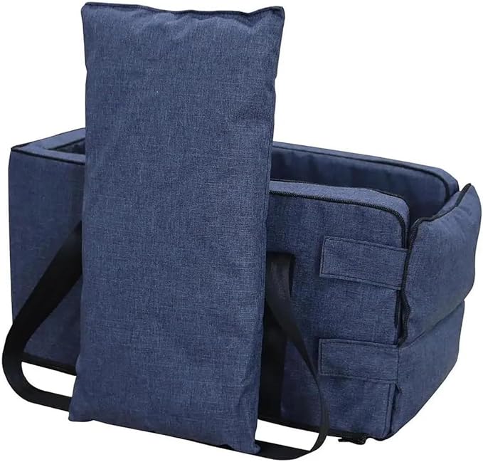 Dog Car Seat for Small Dog Cat Travel Pet Car for Seat Central Control Nonslip Dog Carriers Portable Car Armrest Box Booster Kennel Bed Dog Seat Car
