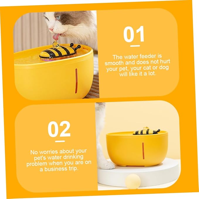 HANABASS Automatic Pet Water Dispenser Water Feeder Circulation System Capacity Easy to Use and Compact Design for Home and Outdoors