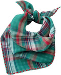 Double Layers Two Tones Dog Cotton Square Bandana Bibs Scarf Kerchief for Small Medium Dogs Boy or Girl - DCB20 G&R
