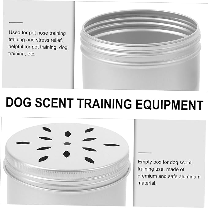 TEHAUX 10pcs Dog Scent Training Case Tins Lids for Nose Work Containers for Scent Detection and Odor Training for Dogs and Working Breeds