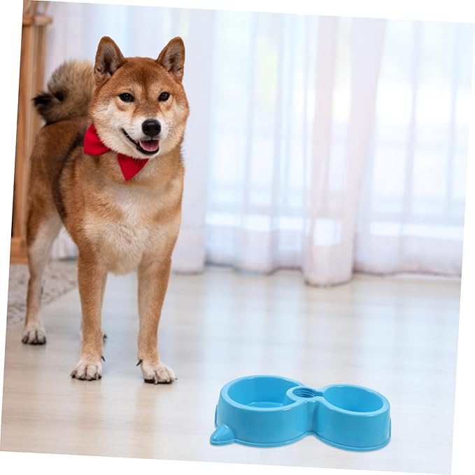 Dual Dog Bowls Pet Feeder Water Dispenser Dog Bowl for Puppy Stand for Automatic Hydration