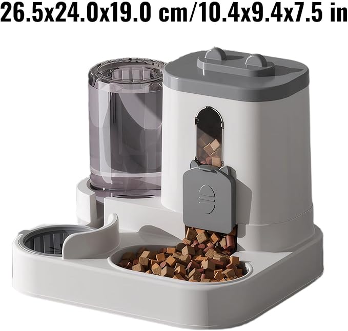 Automatic Pet Feeder with Water Dispenser - Self-Feeding Station for Cats and Dogs, Ideal for Home or Travel Use