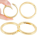 Spring O Rings,Round Spring Snap Keyring, Metal Carabiner Clips for Keychain Handbag Purse Dog
