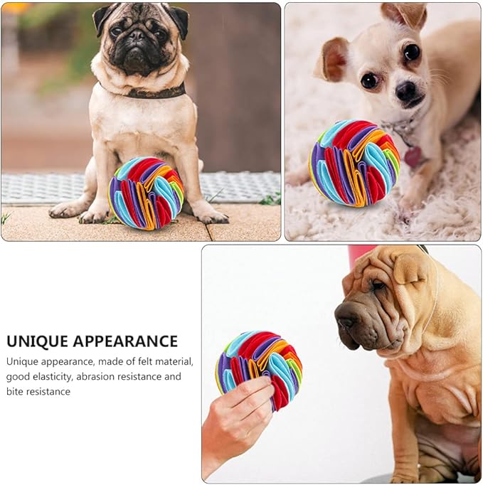 Dog Puzzle Toys Pet Snuffle Mat Dog Slow Feeding Mat Puppy Sniffing Pad Nose Work Blanket Training Feeding Foraging Skill for Small Medium and Large 4 Balls