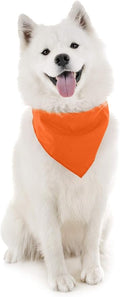Mechaly Dog Plain Bandanas - 2 Pack - Scarf Triangle Bibs for Small, Medium and