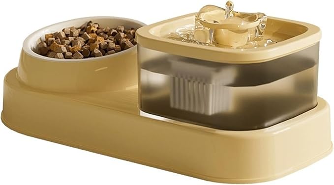 Pet Automatic Waterer Cats Feeder Food Container Bowl Automatic Water Fountain 2 in 1 Pet Large Dog Water Feeder