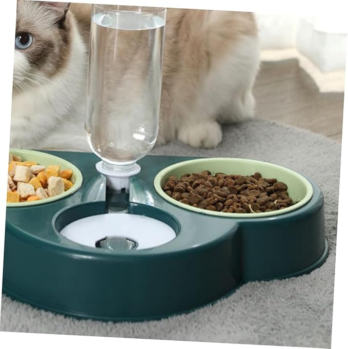 YARNOW Automatic Pet Feeder and Water Dispenser Multi-Function Pet Supplies for Dogs and Cats Non- Design Removable Food and Water Bowl