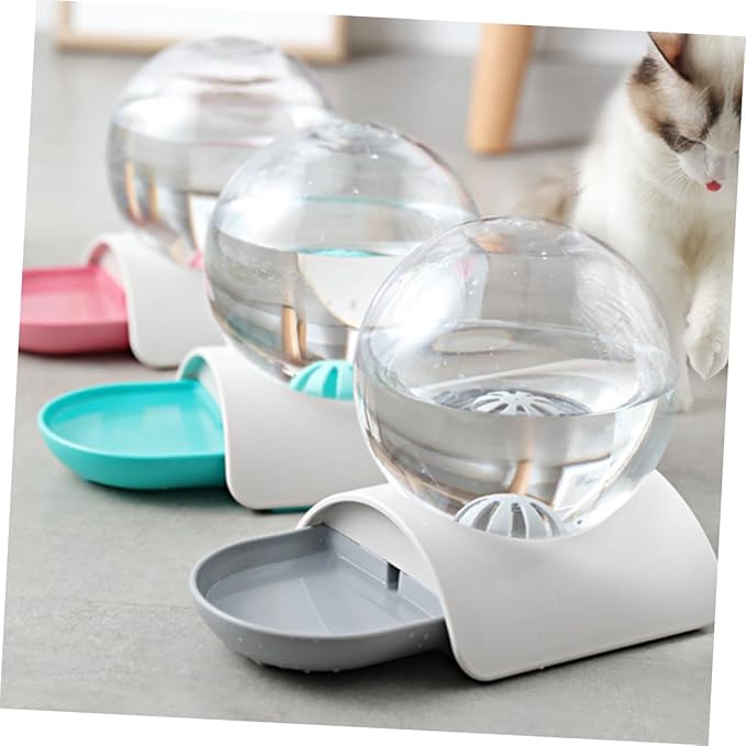 HANABASS Automatic Pet Water Dispenser Smooth Drinking Bowl for Cats and Dogs Blue Unique Design Prevents Spills for Home Decor Easy to Clean