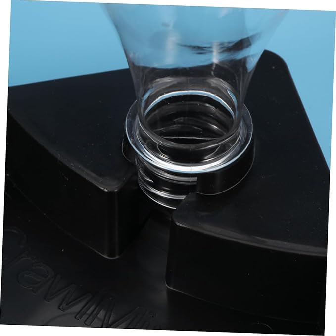 2pcs Triangle Automatic Drinking Fountain Water Feeder for Reptiles for Turtles Lizards and Crabs Self-Watering Design Black Saving Pet Hydration