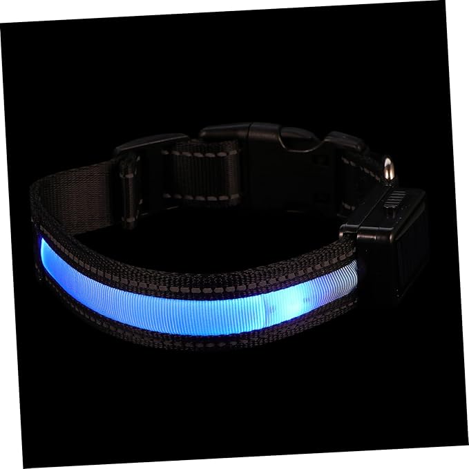 VOSAREA Glowing Dog Collar Bright Modes Rechargeable Led Collar for Pets Puppy Easy Release Buckle