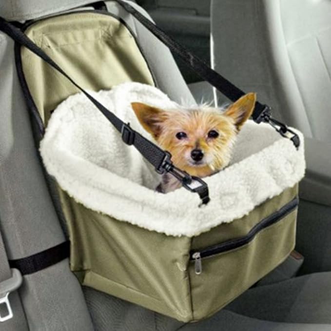 Zippered Storage Pocket Design Car Crate Bag Pet Cat Dogs Booster Seat (id: 6da 286 47c e58 3d8
