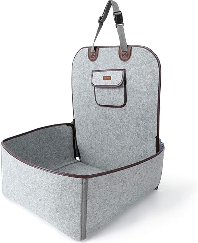 Dog Car Seats for Small Dogs Medium Dogs,2 in 1 Pet Reinforce Car Booster Seat,Portable Collapsible Dog Car Carrier Breathable Bag, Puppy Car Seat with Storage Pocket for Cars, Trucks, Suvs