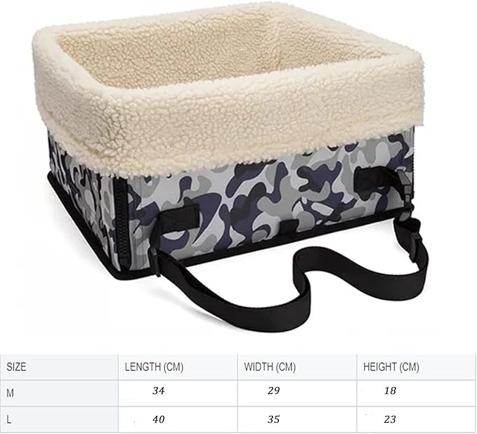 Dog Car Seat, Portable Foldable Pet Dog Booster Car Seat with Safety Rope,Cozy Pet Travel Carrier Cage for Small Dogs, Puppies, and Pets